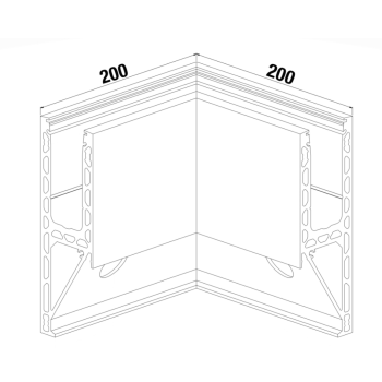 Inside Corner - Model 2020 CAD Drawing